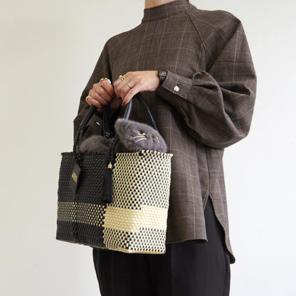 【WOVEN ウーヴン】エコファーねこ2WAYバッグ【ECO FUR NEKO 2WAY BAG】
