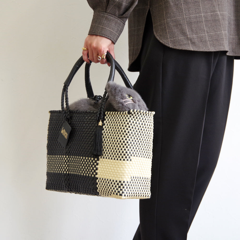 【WOVEN ウーヴン】エコファーねこ2WAYバッグ【ECO FUR NEKO 2WAY BAG】