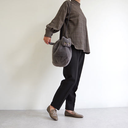 【WOVEN ウーヴン】エコファーねこ2WAYバッグ【ECO FUR NEKO 2WAY BAG】