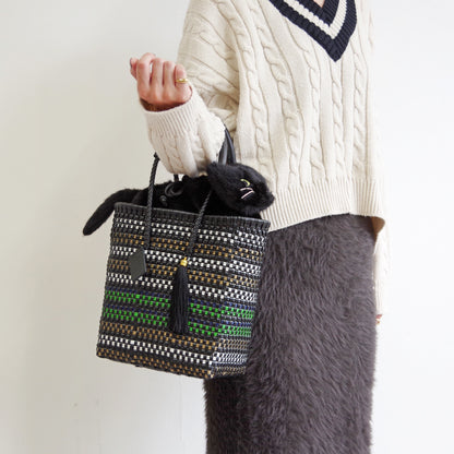 【WOVEN ウーヴン】エコファーねこ2WAYバッグ【ECO FUR NEKO 2WAY BAG】