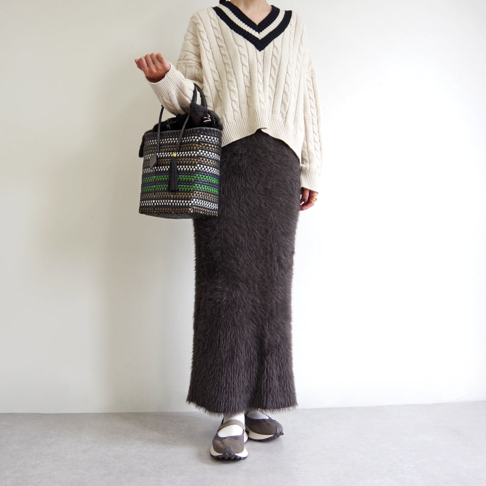 【WOVEN ウーヴン】エコファーねこ2WAYバッグ【ECO FUR NEKO 2WAY BAG】