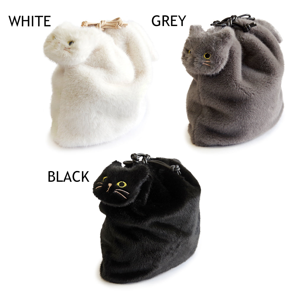 【WOVEN ウーヴン】エコファーねこ2WAYバッグ【ECO FUR NEKO 2WAY BAG】
