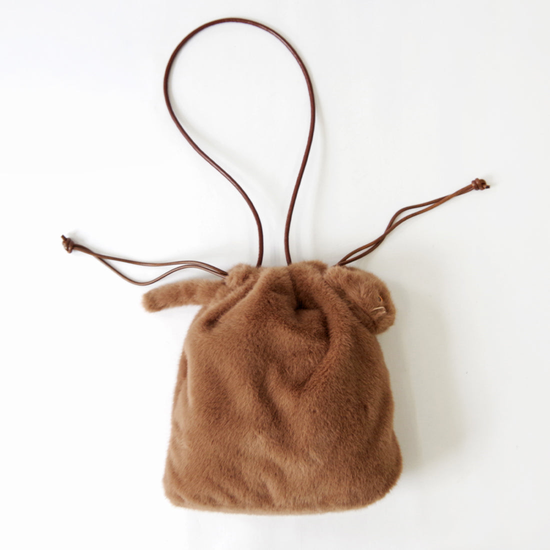 【売上の一部を寄付｜保護犬猫支援】【WOVEN ウーヴン】エコファーねこ2WAYバッグ【ECO FUR NEKO 2WAY BAG】