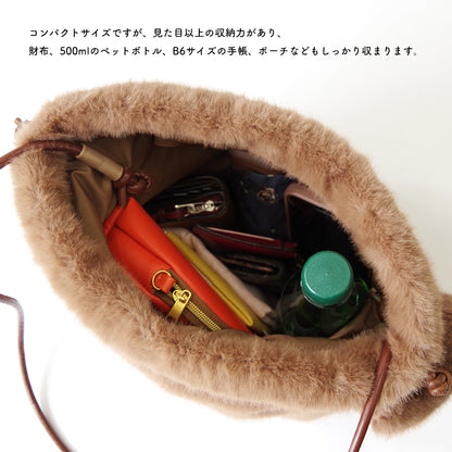 【売上の一部を寄付｜保護犬猫支援】【WOVEN ウーヴン】エコファーねこ2WAYバッグ【ECO FUR NEKO 2WAY BAG】