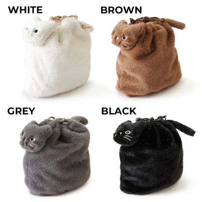 【売上の一部を寄付｜保護犬猫支援】【WOVEN ウーヴン】エコファーねこ2WAYバッグ【ECO FUR NEKO 2WAY BAG】