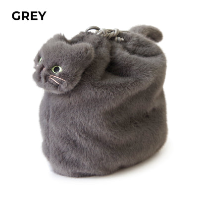 【売上の一部を寄付｜保護犬猫支援】【WOVEN ウーヴン】エコファーねこ2WAYバッグ【ECO FUR NEKO 2WAY BAG】