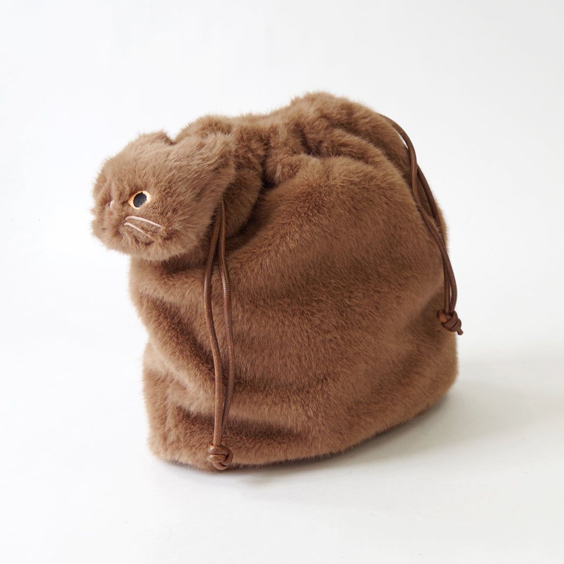【売上の一部を寄付｜保護犬猫支援】【WOVEN ウーヴン】エコファーねこ2WAYバッグ【ECO FUR NEKO 2WAY BAG】