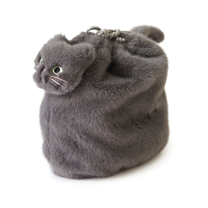 【売上の一部を寄付｜保護犬猫支援】【WOVEN ウーヴン】エコファーねこ2WAYバッグ【ECO FUR NEKO 2WAY BAG】
