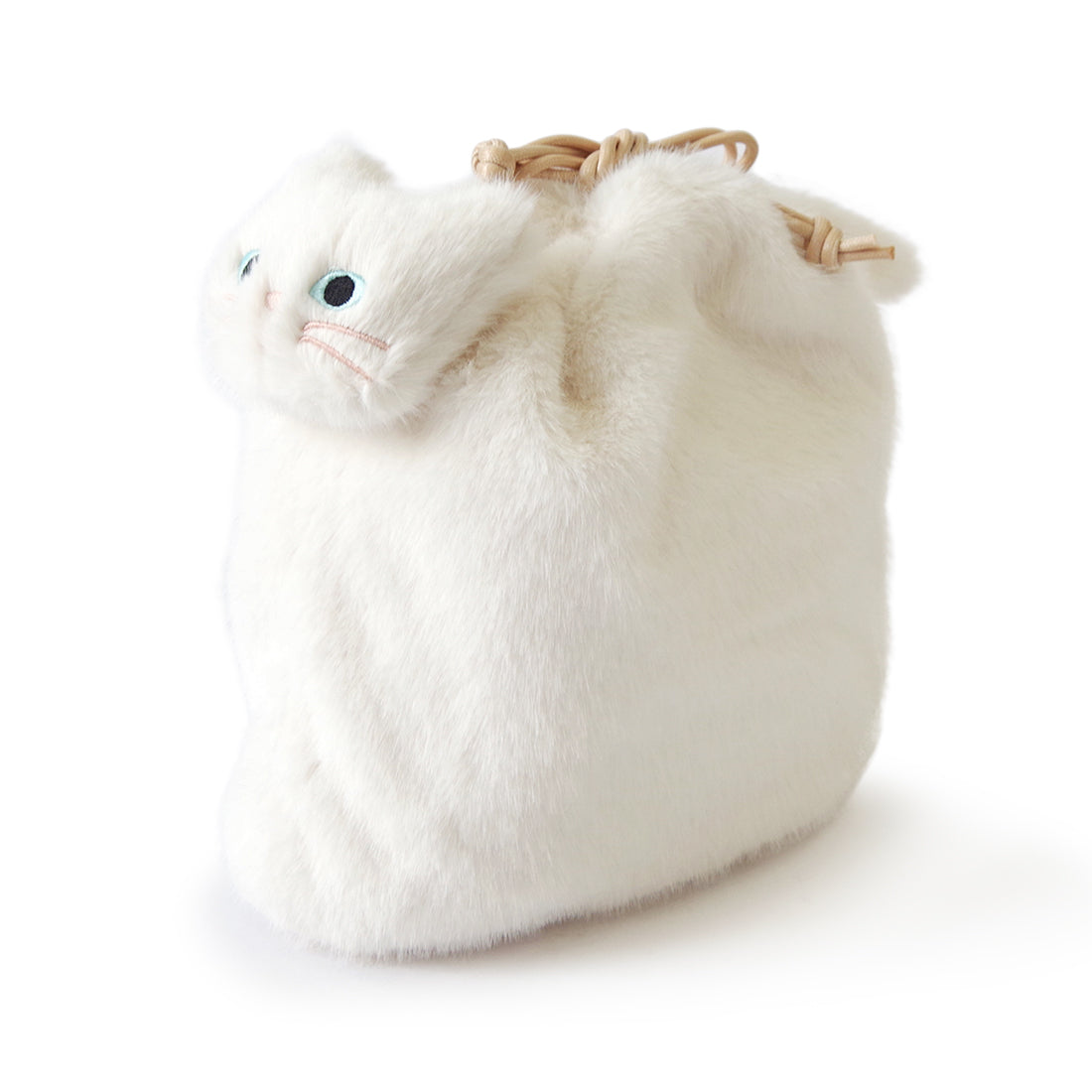 【売上の一部を寄付｜保護犬猫支援】【WOVEN ウーヴン】エコファーねこ2WAYバッグ【ECO FUR NEKO 2WAY BAG】