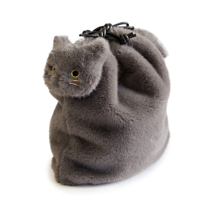 【売上の一部を寄付｜保護犬猫支援】【WOVEN ウーヴン】エコファーねこ2WAYバッグ【ECO FUR NEKO 2WAY BAG】