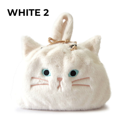 【売上の一部を寄付｜保護犬猫支援】WOVEN ウーヴン 【ECO FUR NEKO FACE BAG】 エコファーねこ2WAYバッグ