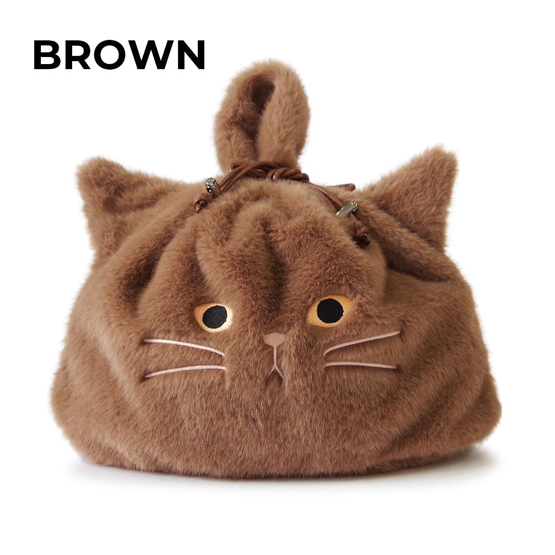 【売上の一部を寄付｜保護犬猫支援】WOVEN ウーヴン 【ECO FUR NEKO FACE BAG】 エコファーねこ2WAYバッグ