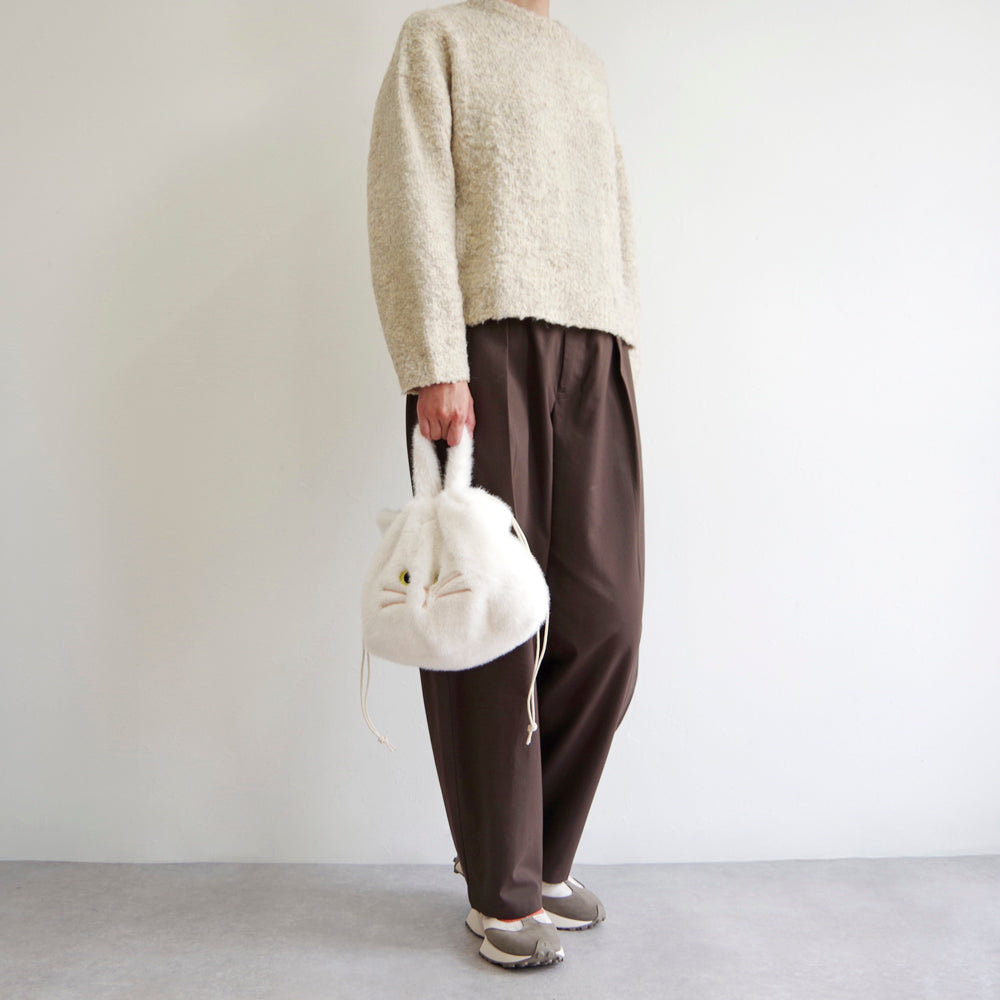 【売上の一部を寄付｜保護犬猫支援】WOVEN ウーヴン 【ECO FUR NEKO FACE BAG】 エコファーねこ2WAYバッグ