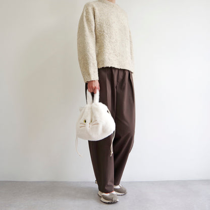 【売上の一部を寄付｜保護犬猫支援】WOVEN ウーヴン 【ECO FUR NEKO FACE BAG】 エコファーねこ2WAYバッグ