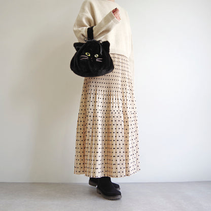 【売上の一部を寄付｜保護犬猫支援】WOVEN ウーヴン 【ECO FUR NEKO FACE BAG】 エコファーねこ2WAYバッグ