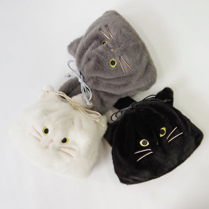 【売上の一部を寄付｜保護犬猫支援】WOVEN ウーヴン 【ECO FUR NEKO FACE BAG】 エコファーねこ2WAYバッグ