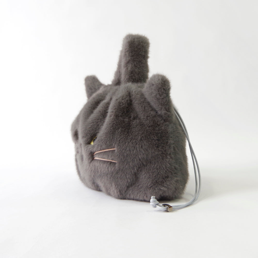 【売上の一部を寄付｜保護犬猫支援】WOVEN ウーヴン 【ECO FUR NEKO FACE BAG】 エコファーねこ2WAYバッグ