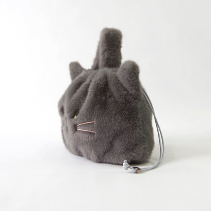 【売上の一部を寄付｜保護犬猫支援】WOVEN ウーヴン 【ECO FUR NEKO FACE BAG】 エコファーねこ2WAYバッグ