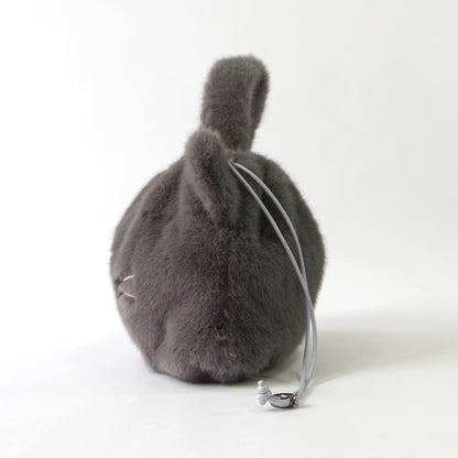 【売上の一部を寄付｜保護犬猫支援】WOVEN ウーヴン 【ECO FUR NEKO FACE BAG】 エコファーねこ2WAYバッグ