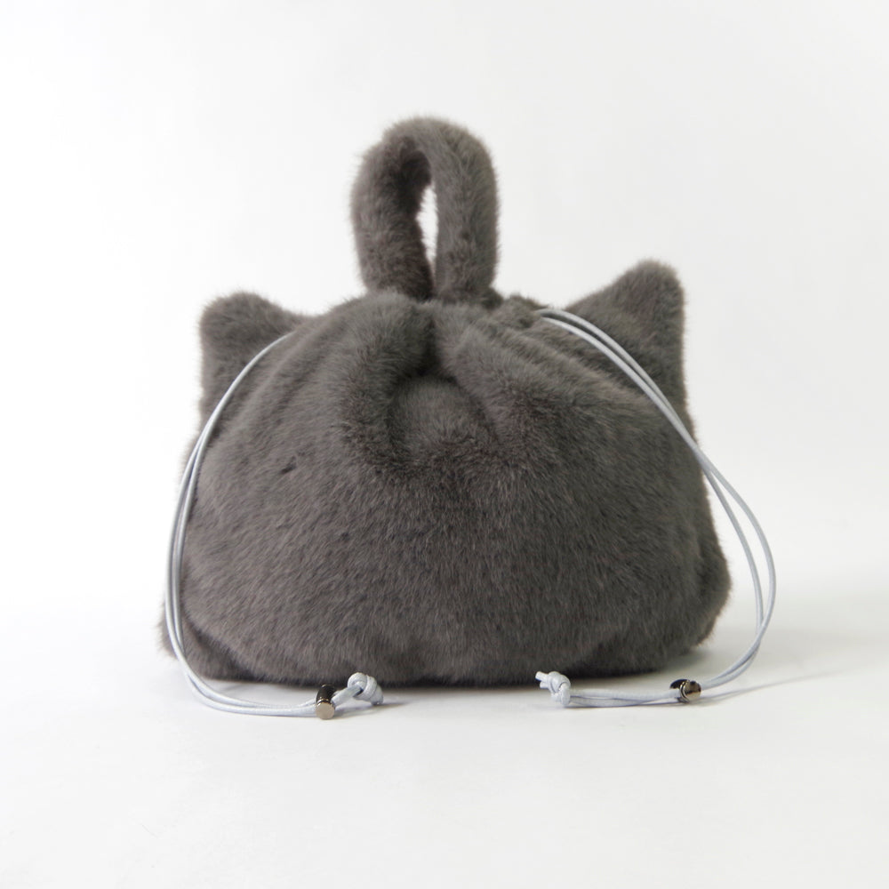 【売上の一部を寄付｜保護犬猫支援】WOVEN ウーヴン 【ECO FUR NEKO FACE BAG】 エコファーねこ2WAYバッグ