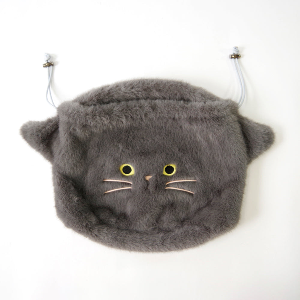 【売上の一部を寄付｜保護犬猫支援】WOVEN ウーヴン 【ECO FUR NEKO FACE BAG】 エコファーねこ2WAYバッグ
