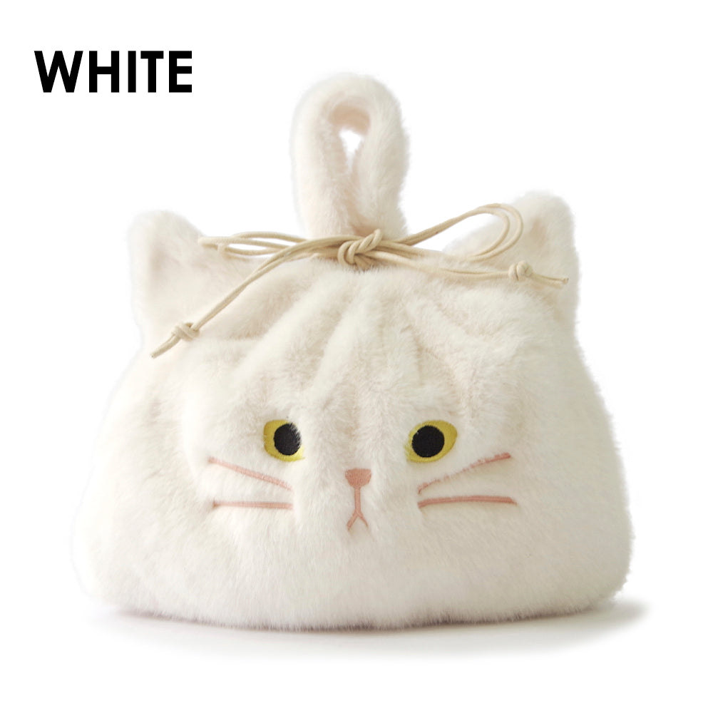 【売上の一部を寄付｜保護犬猫支援】WOVEN ウーヴン 【ECO FUR NEKO FACE BAG】 エコファーねこ2WAYバッグ