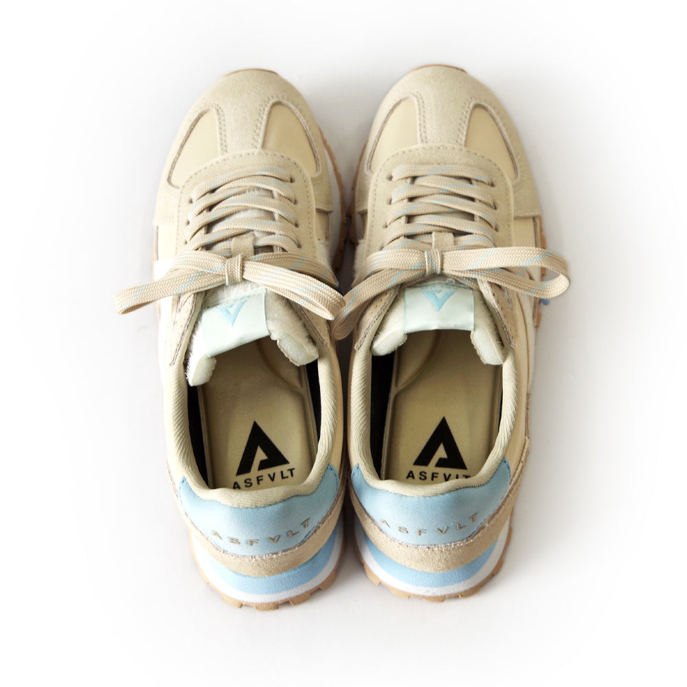 【ASFVLT アスファルト】【GATE】OFF WHITE BEIGE PONY HAIR BLUE【GAT101】