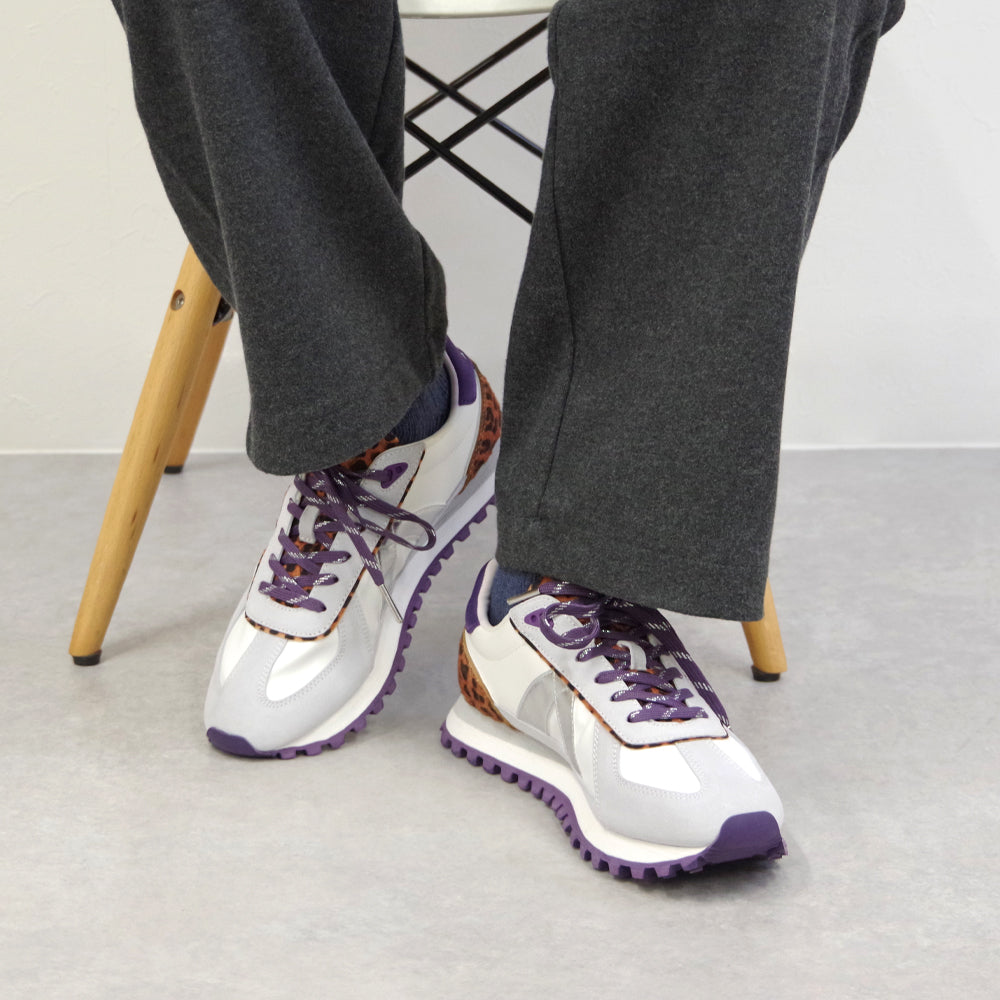 【特典付き】【ASFVLT アスファルト】【GATE】WHITE SILVER LEOPARD PONY HAIR DK PURPLE【GAT049】