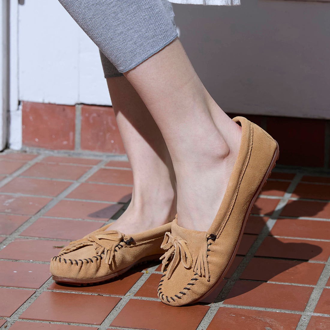 【MINNETONKA ミネトンカ】正規販売代理店 正規品キルティースウェードモカシン シューズ