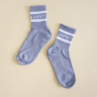 【ASFVLT アスファルト】【LINE SOCKS】GREY×WHITE