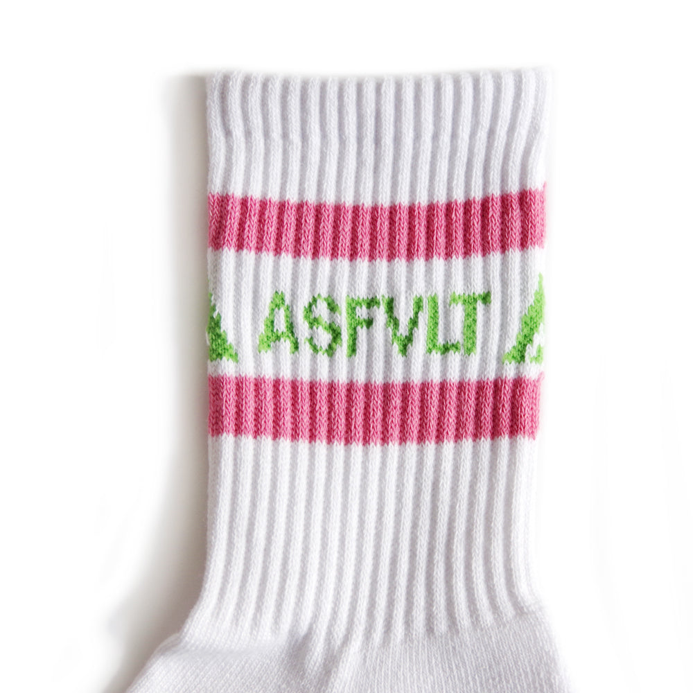 【ASFVLT アスファルト】【LINE SOCKS】GREY×WHITE