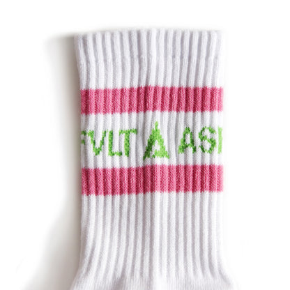 【ASFVLT アスファルト】【LINE SOCKS】GREY×WHITE