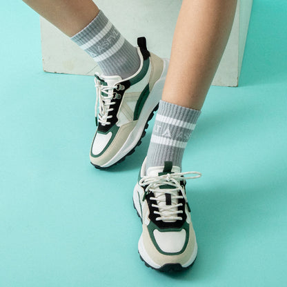 【ASFVLT アスファルト】【LINE SOCKS】GREY×WHITE