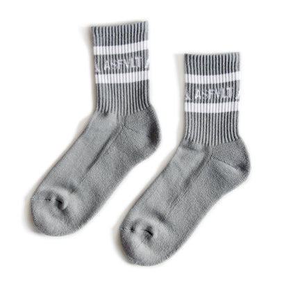 【ASFVLT アスファルト】【LINE SOCKS】GREY×WHITE