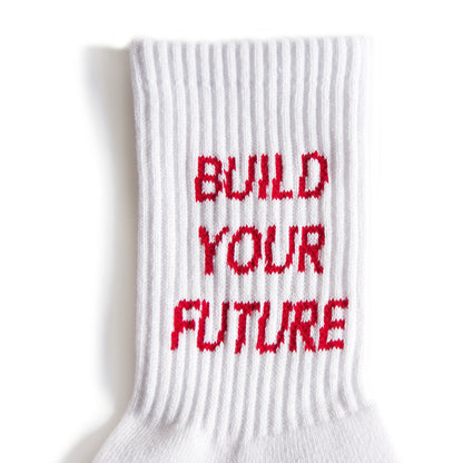 【ASFVLT アスファルト】【LOGO SOCKS】WHITE×BLACK