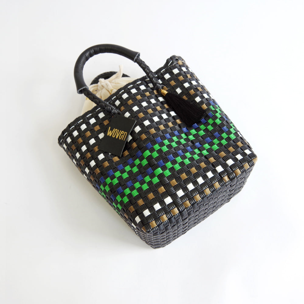 【WOVEN ウーヴン】ミニトートバッグ メキシコ製 バスケットバッグ メルカドバッグ