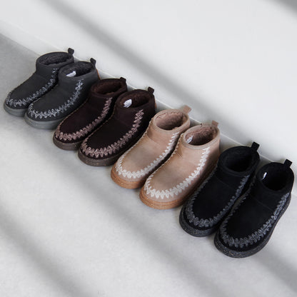 【特典付き】【MINNETONKA ミネトンカ】正規販売代理店 正規品 【24M07】 ニットステッチボアブーツ