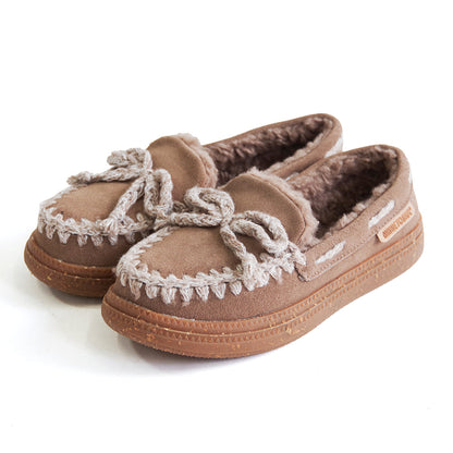 【特典付き】【MINNETONKA ミネトンカ】正規販売代理店 正規品 【24M08】 ニットステッチボアモカシン