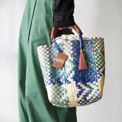 【WOVEN ウーヴン】ミニトートバッグ メキシコ製 バスケットバッグ メルカドバッグ