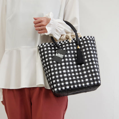 【WOVEN ウーヴン】ミニトートバッグ メキシコ製 バスケットバッグ メルカドバッグ