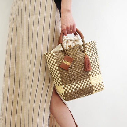 【WOVEN ウーヴン】ミニトートバッグ メキシコ製 バスケットバッグ メルカドバッグ