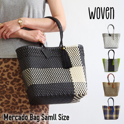 【WOVEN ウーヴン】メルカドバッグ スモール 【MERCADO BAG SMALL】 メキシコ製 カゴバッグ