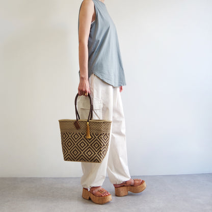 【WOVEN ウーヴン】メルカドバッグ スモール 【MERCADO BAG SMALL】 メキシコ製 カゴバッグ