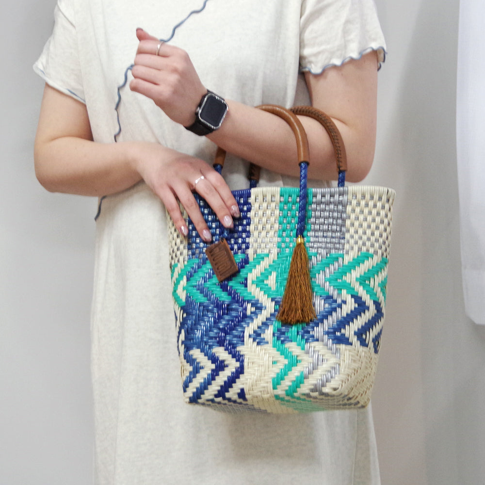 【WOVEN ウーヴン】メルカドバッグ ミニトート【MERCADO BAG MINI TOTE】 メキシコ製 カゴバッグ