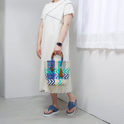 【WOVEN ウーヴン】メルカドバッグ ミニトート【MERCADO BAG MINI TOTE】 メキシコ製 カゴバッグ