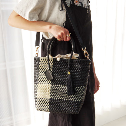 【WOVEN ウーヴン】メルカドバッグ ミニショルダートート【MERCADO BAG MINI SHOULDER TOTE】 メキシコ製 カゴバッグ ショルダーバッグ
