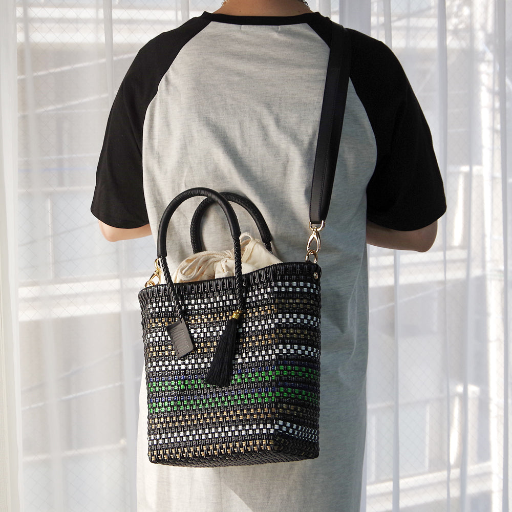 【WOVEN ウーヴン】メルカドバッグ ミニショルダートート【MERCADO BAG MINI SHOULDER TOTE】 メキシコ製 カゴバッグ ショルダーバッグ