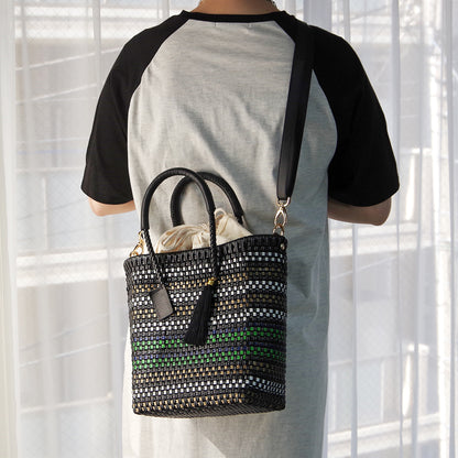【WOVEN ウーヴン】メルカドバッグ ミニショルダートート【MERCADO BAG MINI SHOULDER TOTE】 メキシコ製 カゴバッグ ショルダーバッグ