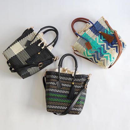 【WOVEN ウーヴン】メルカドバッグ ミニショルダートート【MERCADO BAG MINI SHOULDER TOTE】 メキシコ製 カゴバッグ ショルダーバッグ