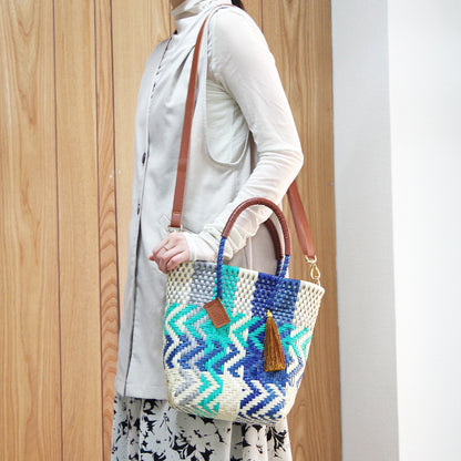 【WOVEN ウーヴン】メルカドバッグ ミニショルダートート【MERCADO BAG MINI SHOULDER TOTE】 メキシコ製 カゴバッグ ショルダーバッグ